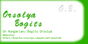 orsolya bogits business card